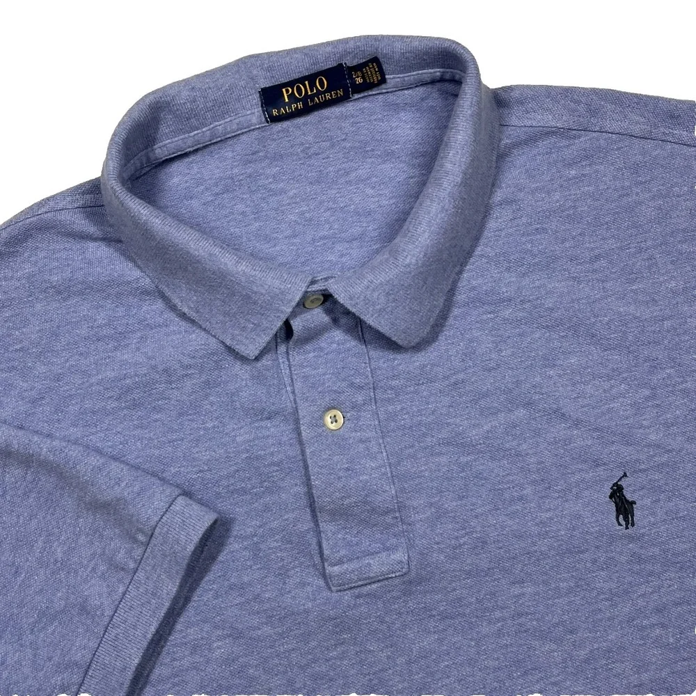 Polo Ralph Lauren Polo Shirt Mens 2XB Blue Heather Short Sleeve Big & Tall